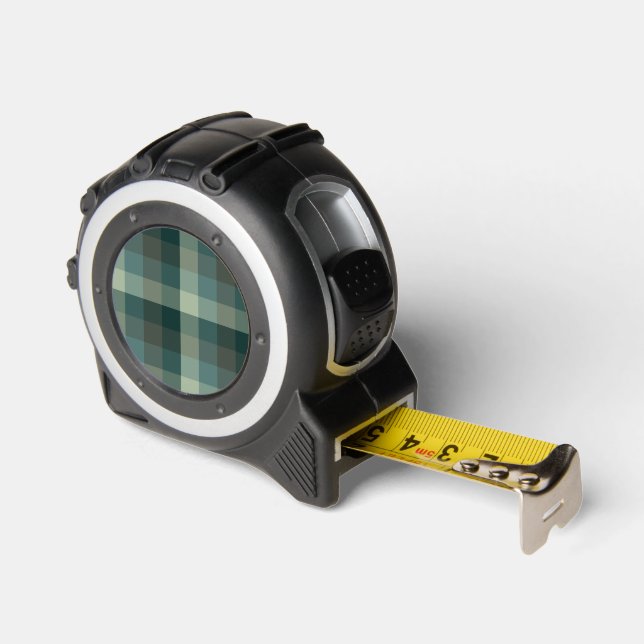 Grünes Gingham-Karo-Karo-Design  Maßband (Winkel)