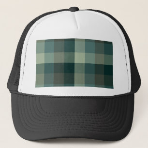Grünes Gingham-Karo-Karo-Design Truckerkappe