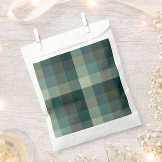 Grünes Gingham-Karo-Karo-Muster  Geschenktütchen