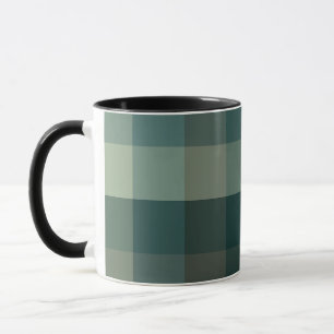 Grünes Gingham-Karo-Karo-Muster Tasse