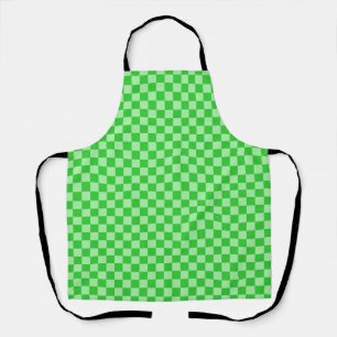 Grünes Gingham-Karo-Muster Schürze