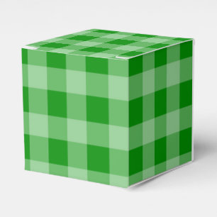Grünes Gingham-Muster Geschenkschachtel