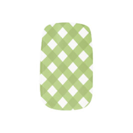 Grünes Gingham Ostersonnenstück Minx Nagelkunst