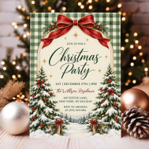 Grünes Gingham rotes Schleife Weihnachten Feiertag