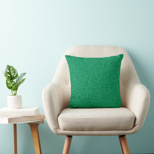 Grünes Glittery Muster Pillow Kissen (Stuhl )