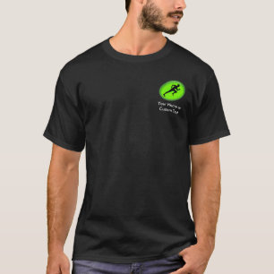 Grünes Glühen-Fitness-Logo T-Shirt