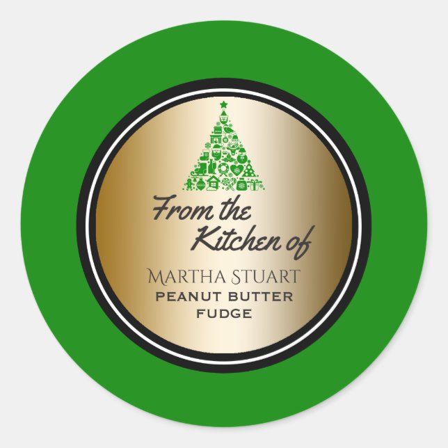 Grünes Gold aus der Küche von Runder Aufkleber (Vorderseite)