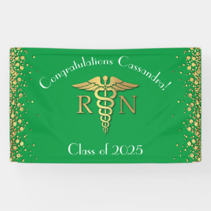 Grünes Gold der Nurse Nursing School Graduation Pa Banner