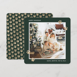 Grünes Gold Foto Frohe Pawlidays Feiertagskarte