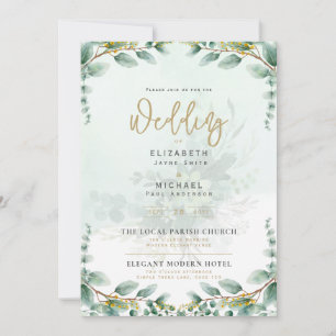 Grünes Gold FOTO Hochzeitseinladung LeahG Einladung