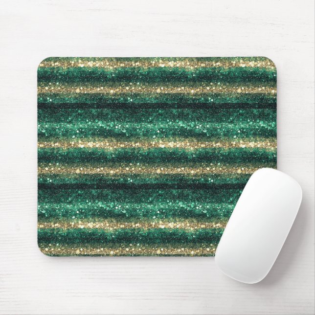 Grünes Gold Glitzerndes St. Patrick's Day Glitter Mousepad (Mit Mouse)