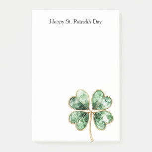Grünes Gold Shamrock St. Patrick's Day Post-it Klebezettel