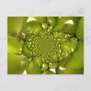 Grünes Gold: Tropischer Twist Banane Kaleidoskop Postkarte