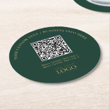 Grünes & Goldenes Geschäftslogo QR-Code Promotiona