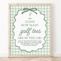 Grünes Golf Errate wie viele Golf Tees Baby Shower