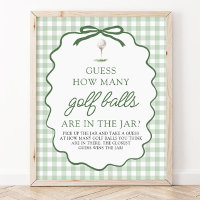 Grünes Golf Errate wie viele Golfbälle Baby Shower