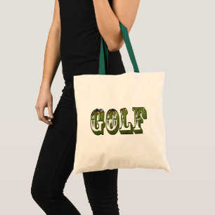 grünes golfdimensionales Logo, Tragetasche