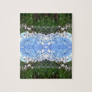 Grünes Gras Blauer Himmel Puzzle