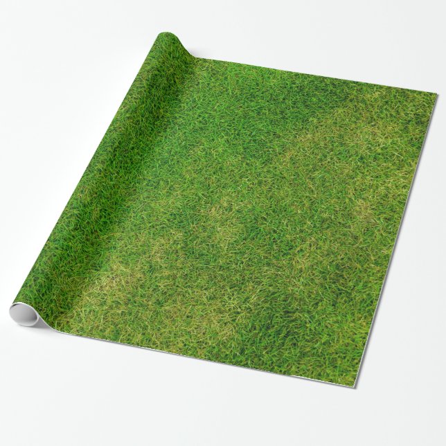 Grünes Gras Foto Geschenkpapier (Ungerollt)