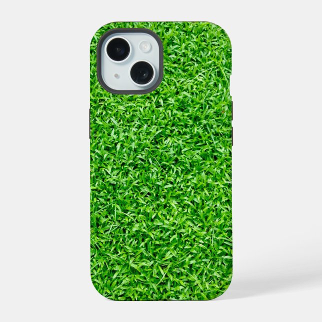 Grünes Gras iPhone 15 Hülle (Rückseite)