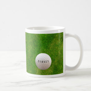 Grünes Gras, Personalisierter Golfball auf Gras Kaffeetasse