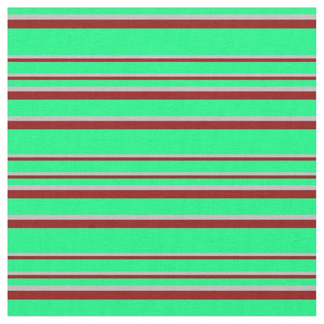 Grünes, graues und dunkelrotes Muster Stoff (Nahaufnahme)