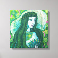 Grünes Haar Meerjungfrau Unterwasser Fantasy Surre