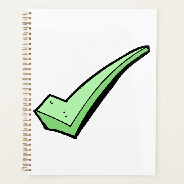 Grünes Häkchen-Symbol Planer (Vorderseite)
