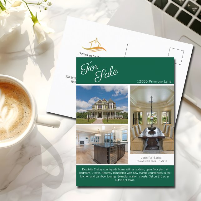 Grünes Haus zum Verkauf Real Anwesen Postkarte (Von Creator hochgeladen)