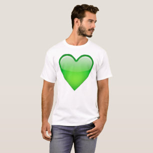 Grünes Herz - Emoji T-Shirt