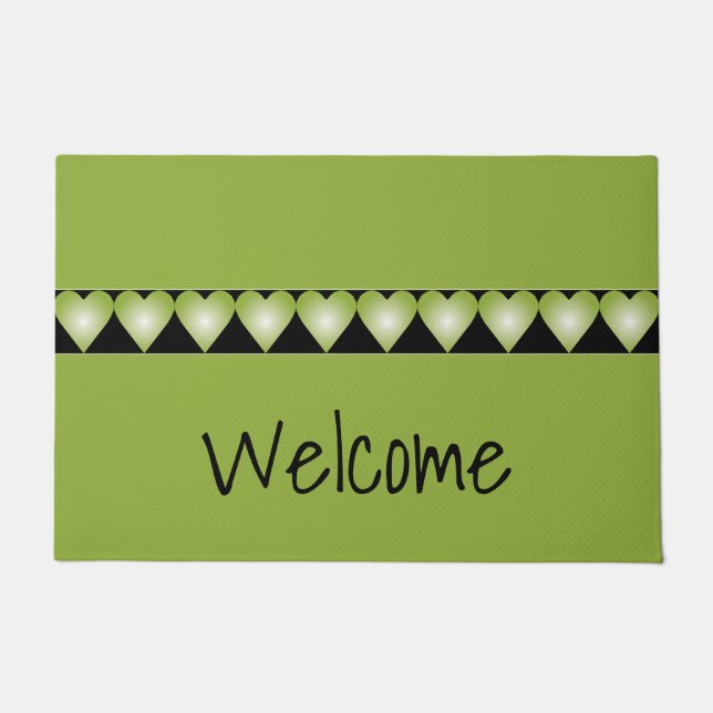 Grünes Herz im Detail Fußmatte (Vorderseite)