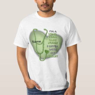 Grünes Herz Langfristige Pflegekräfte T-Shirt