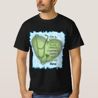 Grünes Herz Langfristige Pflegekräfte T-Shirt