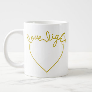 Grünes Herz - Liebe Licht Jumbo-Tasse