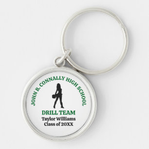 Grünes High School Drill Team Tänzer personalisier Schlüsselanhänger