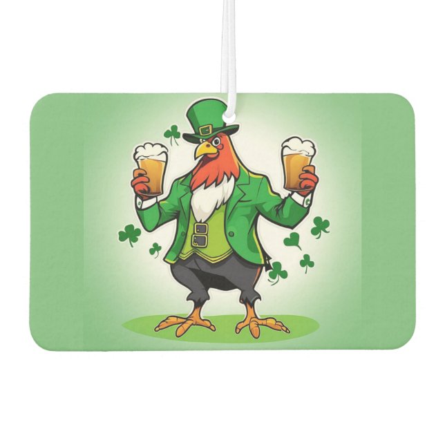 Grünes Huhn Autolufterfrischer (Vorderseite)