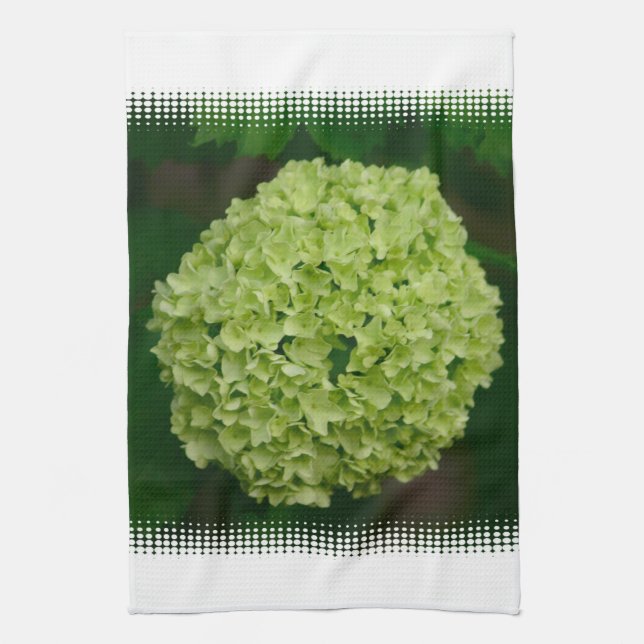 Grünes Hydrangea-Geschirrtuch Geschirrtuch (Vertikal)