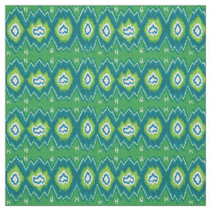 Grünes Ikat Leinen-Gewebe Stoff