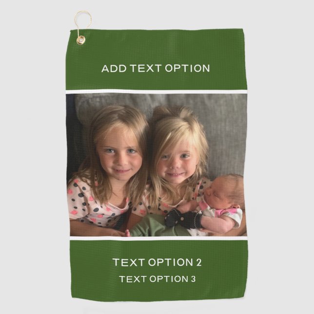 Grünes individuelles Foto Golfhandtuch (Vorderseite)