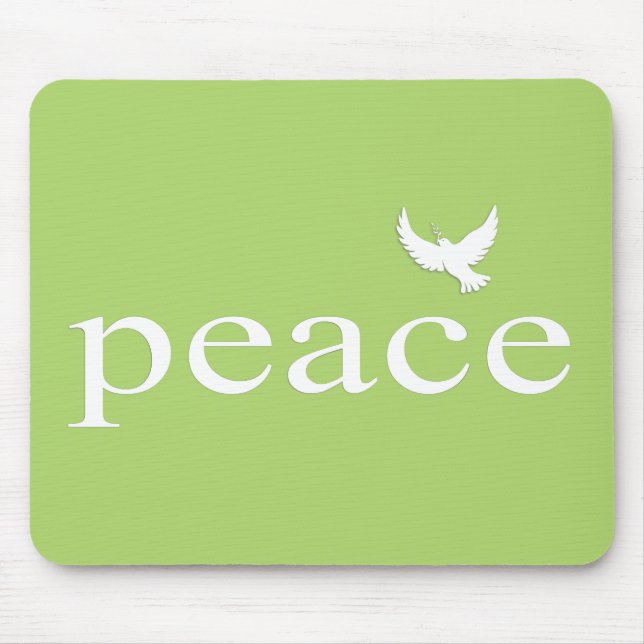 Grünes inspirierend Friedenszitat Mousepad (Vorne)