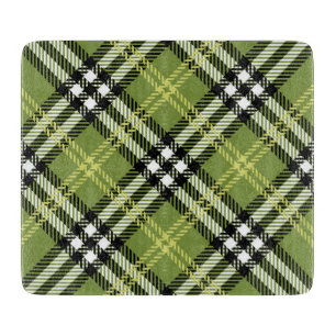 Grünes irisches kariertes Muster Schneidebrett