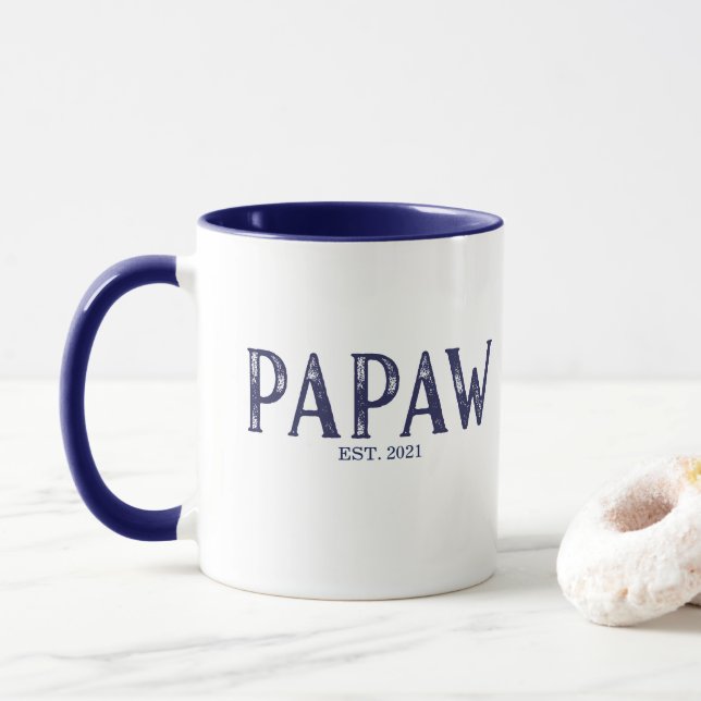 Grünes Jahr der Blauen Papa Tasse (Mit Donut)