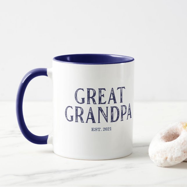 Grünes Jahr der Navy Blue Great Opa Tasse (Mit Donut)