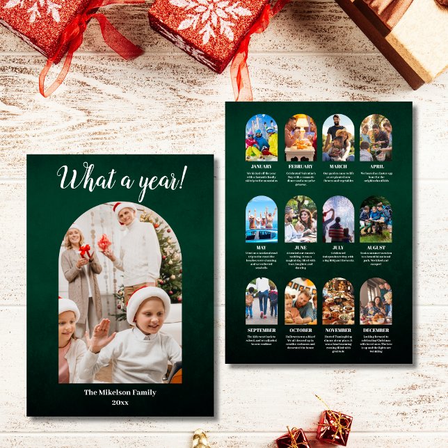 Grünes Jahr im Review Multi Foto Collage Weihnacht Ankündigung (Von Creator hochgeladen)