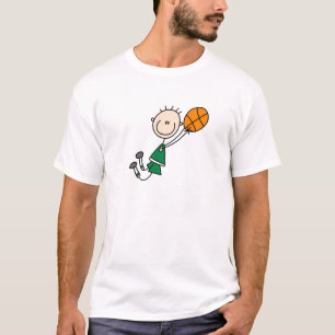 Grünes Jungen-Basketball-Shirt T-Shirt