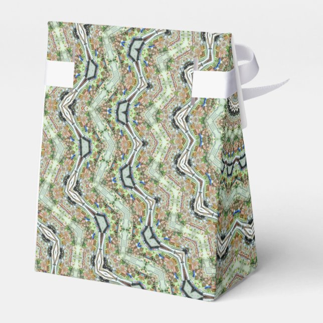 Grünes Kaleidoskop Geschenkschachtel (Rückseite)