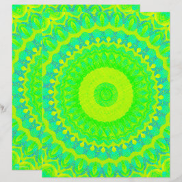 Grünes Kaleidoskop-Schreibpapier 2-seitig