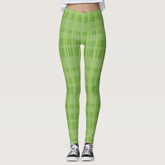 Grünes Karierte für grüne Leggings (Vorderseite)