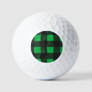 Grünes kariertes Muster Golfball