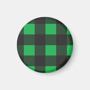 Grünes kariertes Muster Magnet